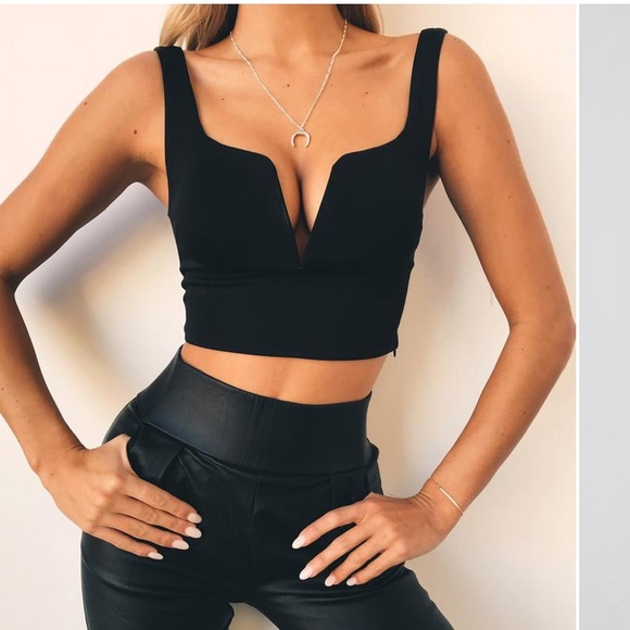Tiger Mist Tops - Deep v crop